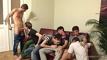 Twink bareback gangbang sex orgy ignites intense emotions
