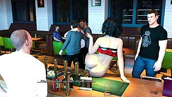 Anna plays exciting game in bar for affection episode 22