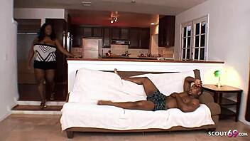 Fat ebony mom seduces friend for hardcore sex and facial