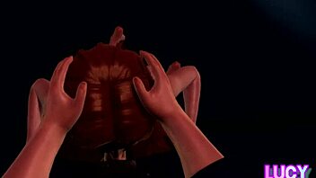 3D porn video of Doctor Strange treating Scarlet Witch with magic