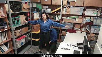 Caught shoplifting? Get punished with blowjob and fucking for freedom
