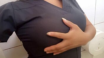 Sexy Latina nurse seduces patient for steamy bathroom action