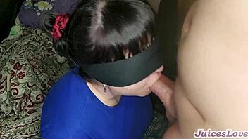 Brunette couple in home scene