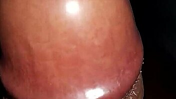 Watch a black cock cum from a homemade handjob.