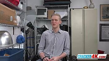 OH GOD, Blonde Gay Guy SUCKS Director's BIG CHOCOLATE BAR At Work!