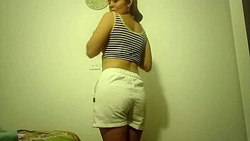 latina babe masturbates outdoors with fingering