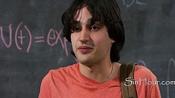 Wow! Ebony Teacher Ana Foxx Bangs Student Elias Cash in Class!