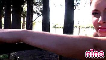 Nina feels so aroused showing her sexy body and rubbing her pussy