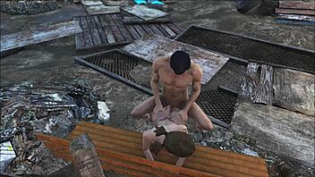 brunette in fallout 4 fucks publicly