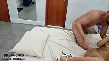 Rough interracial fucking with Latina Ariana Mel in a motel, her tight pussy screaming as she gets licked and pounded by amateurs.