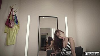 Czech hottie Sabrisse fingering her tight asshole in a stockings shop, right?