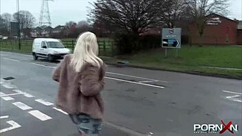 British Babe Pisses in Public Reality Scene.