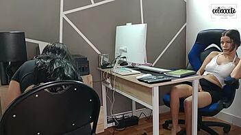 Forbidden lesbian office taboo unleashed