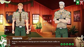 game friends camp episode 22 with russian voice acting, planning something intriguing.
