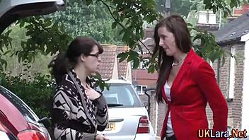 British mature sucks big cock in stockings threesome?