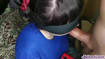 Brunette couple in home scene