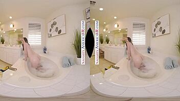 alyx star masturbates in the bath craving a big cock to suck