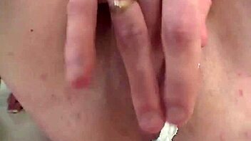 Simpson Twin Fingers Pussy With Rounded Tits On Display