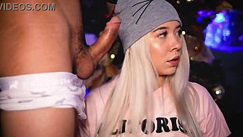 Blonde with big body and angelic face craves being a virtual 18+ whore for wankers jerking off daily on her webcam show