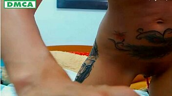 Web cam girl chats and interacts online.