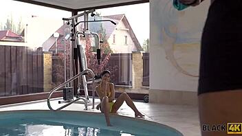 Bored Teen 18+ Ebony Babe Makes Love to Strong Black Male