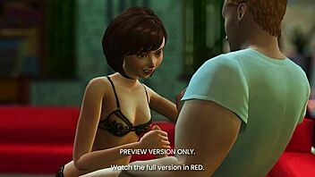 3D animated porn with a love story and a threesome scene