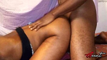 Hard sex with my Ghana girlfriend rips her clothes apart