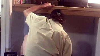 Gay plumber caught with dildo in homemade solo masturbation