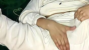 Blue amateur squirts in morning homemade video