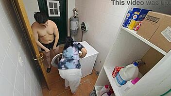 fucking latina maid on laundry machine 😘