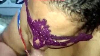 Latina hooker jerks and milks thick cock dry?