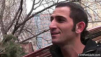 I join hot gay threesome with sucking and fucking