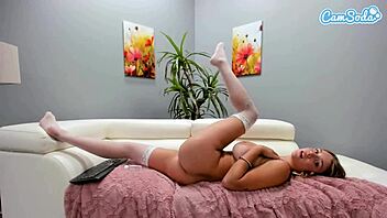 Camsoda - Gabbie Carter with Big Tits Plays on Couch