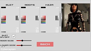 3d metal bondage fetish game with big tits femdom