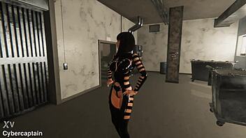 3d metal bondage fetish game with big tits femdom