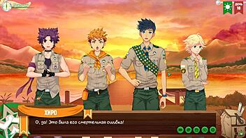 game friends camp episode 22 with russian voice acting, planning something intriguing.
