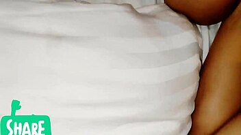 asian girl gets close up licking and fingering from her boyfriend in the room