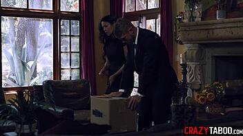 stepson bangs desperate milf dana vespoli while wearing stepdad's uniform, so wrong but hot