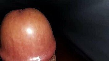 Watch a black cock cum from a homemade handjob.