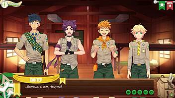 game friends camp episode 22 with russian voice acting, planning something intriguing.