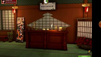 Rough threesome with blowjob in anime hentai