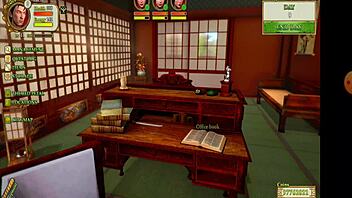 Rough threesome with blowjob in anime hentai