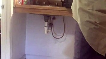 Gay plumber caught with dildo in homemade solo masturbation