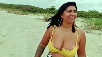 took the young carioca to the beach for couple fun in the woods