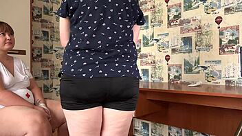 Chubby Nurse Uses Speculum To Examine Mature Lesbian's Big Hairy Pussy And Cervix In Homemade Fetish Role Play Leading To Orgasm