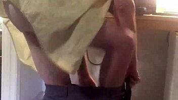 Gay plumber caught with dildo in homemade solo masturbation