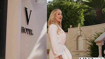 vixen new girl christy sneaks a deepthroat hookup at a hotel with vixen.