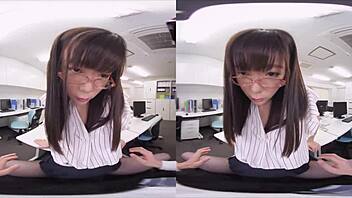 【オフィスvr】社内恋愛昼休憩中にこっそりオフィスで中出しsex　成沢きさき