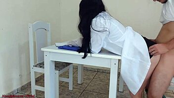 yo, doutora jennyfer fixes my hard-on issue during the exam!