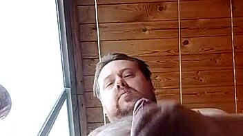 Russian gay man masturbates and eats his own fresh cum